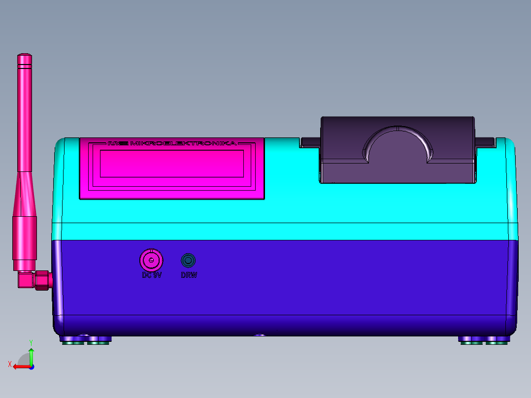 商超收银打单据蓝牙打印机后视图