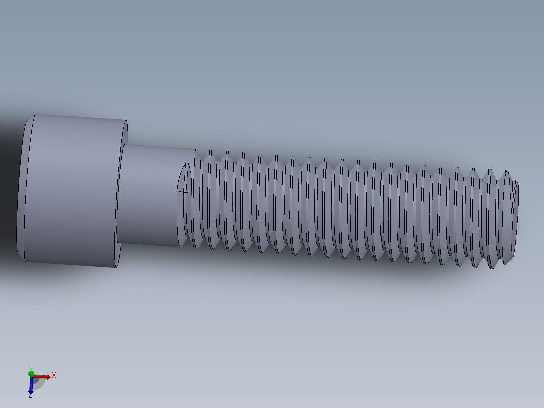 粗螺纹 SHCS 螺钉-SHCS 9.525.x16x1.5.SLDPRT