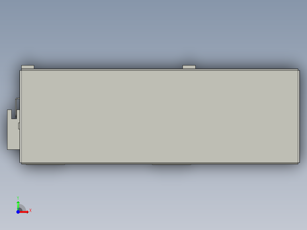 直线模组LHA170-S750-L设计图纸前视图