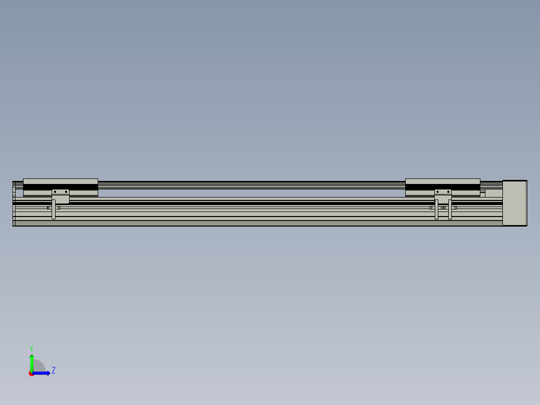直线模组LHA170-S750-L设计图纸左视图