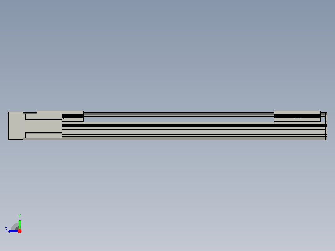 直线模组LHA170-S750-L设计图纸右视图
