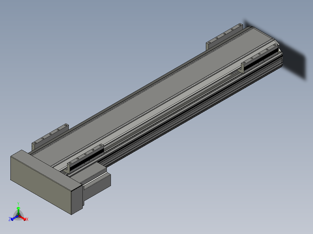 直线模组LHA170-S750-L设计图纸正等轴测图