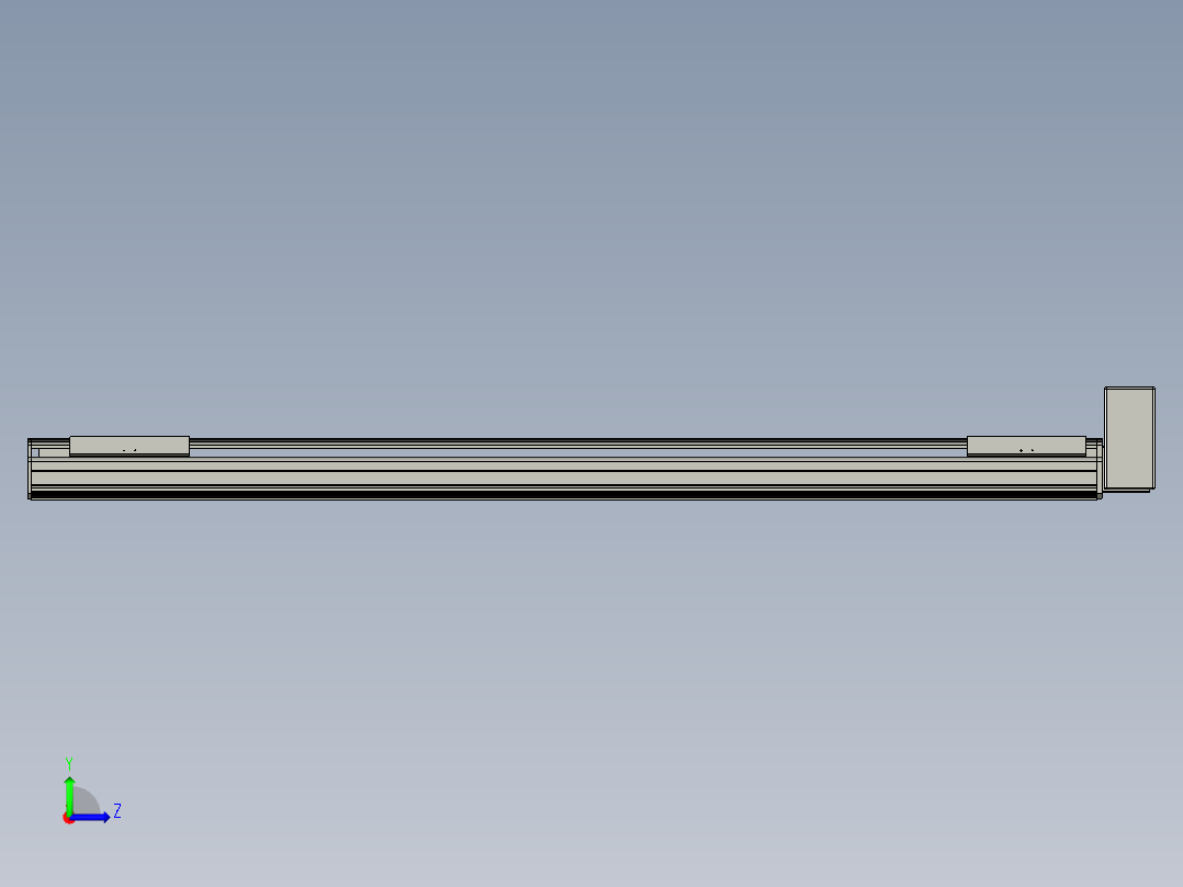 直线模组LHB21-L40-S1700-LU设计图纸左视图