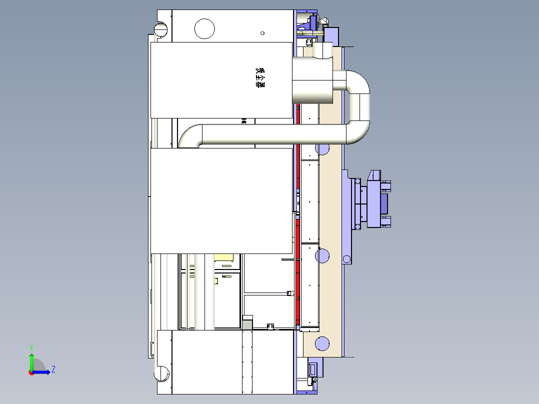 动梁五轴加工中心3020左视图