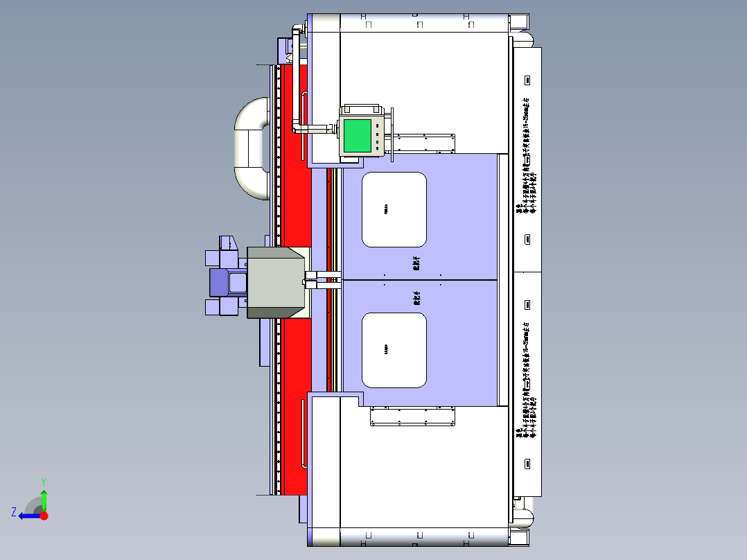 动梁五轴加工中心3020右视图