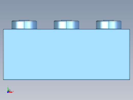 乐高套装 4421基本积木-6000881 - 3622 Medium Blue Brick 1 x 3.STEP前视缩略图