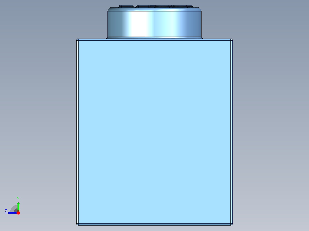 乐高套装 4421基本积木-6000881 - 3622 Medium Blue Brick 1 x 3.STEP右视图