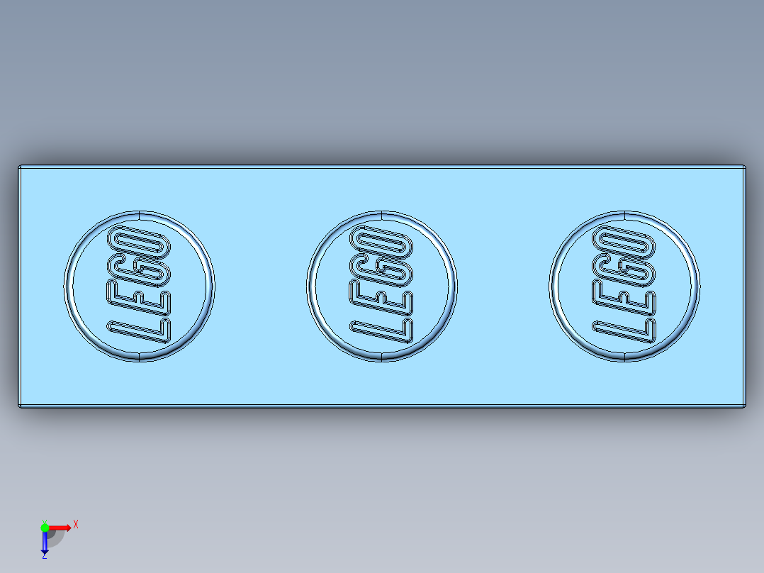 乐高套装 4421基本积木-6000881 - 3622 Medium Blue Brick 1 x 3.STEP俯视图