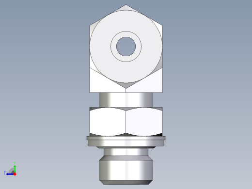 卡套式工业通用硬管接头EO_Adjustable_locknut_branch_tee_TEE08ZSMCF右视缩略图