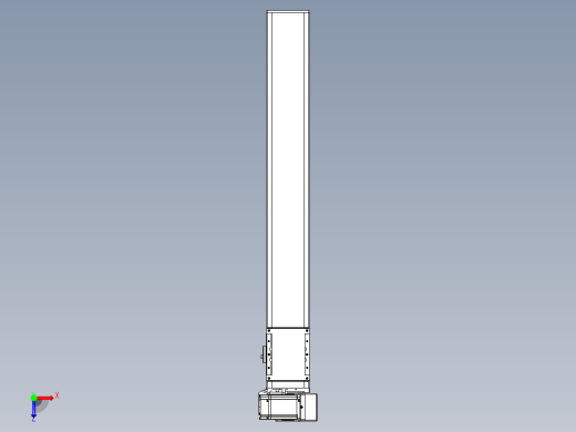 同步带全封闭直线模组TPA-HCB-105D-90-L700-RU-Y-P20-N3俯视缩略图
