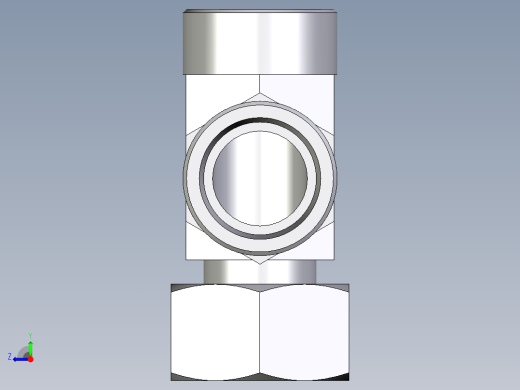 卡套式工业通用硬管接头EO_Standpipe_run_tee_EVL38SOMD71右视缩略图