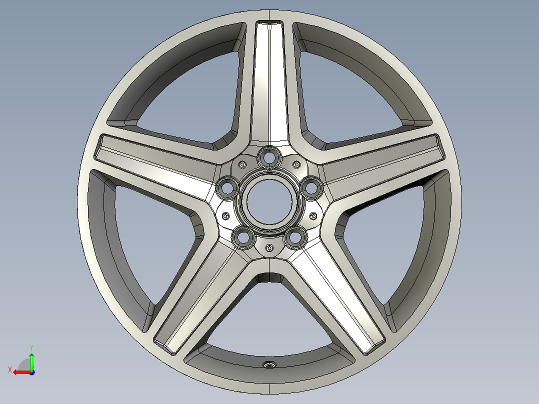18寸铝合金轮毂三维=315624=25后视图