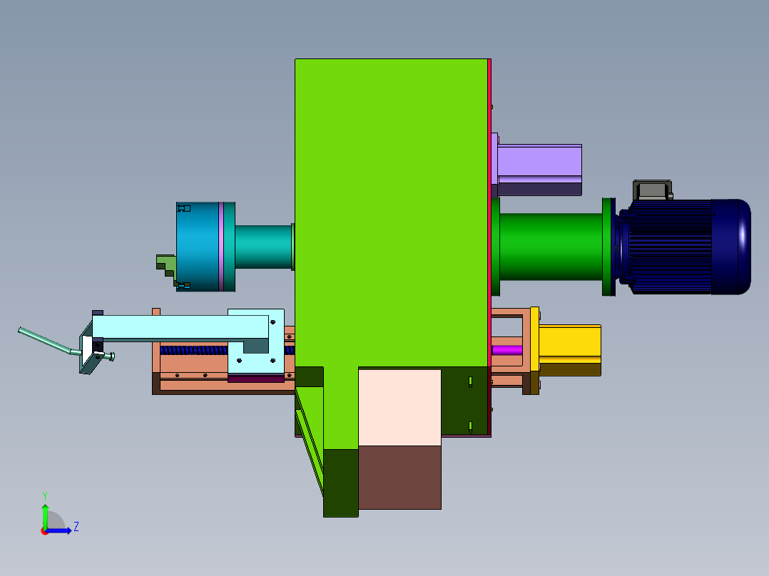 传动轴数控自动焊接专机左视图