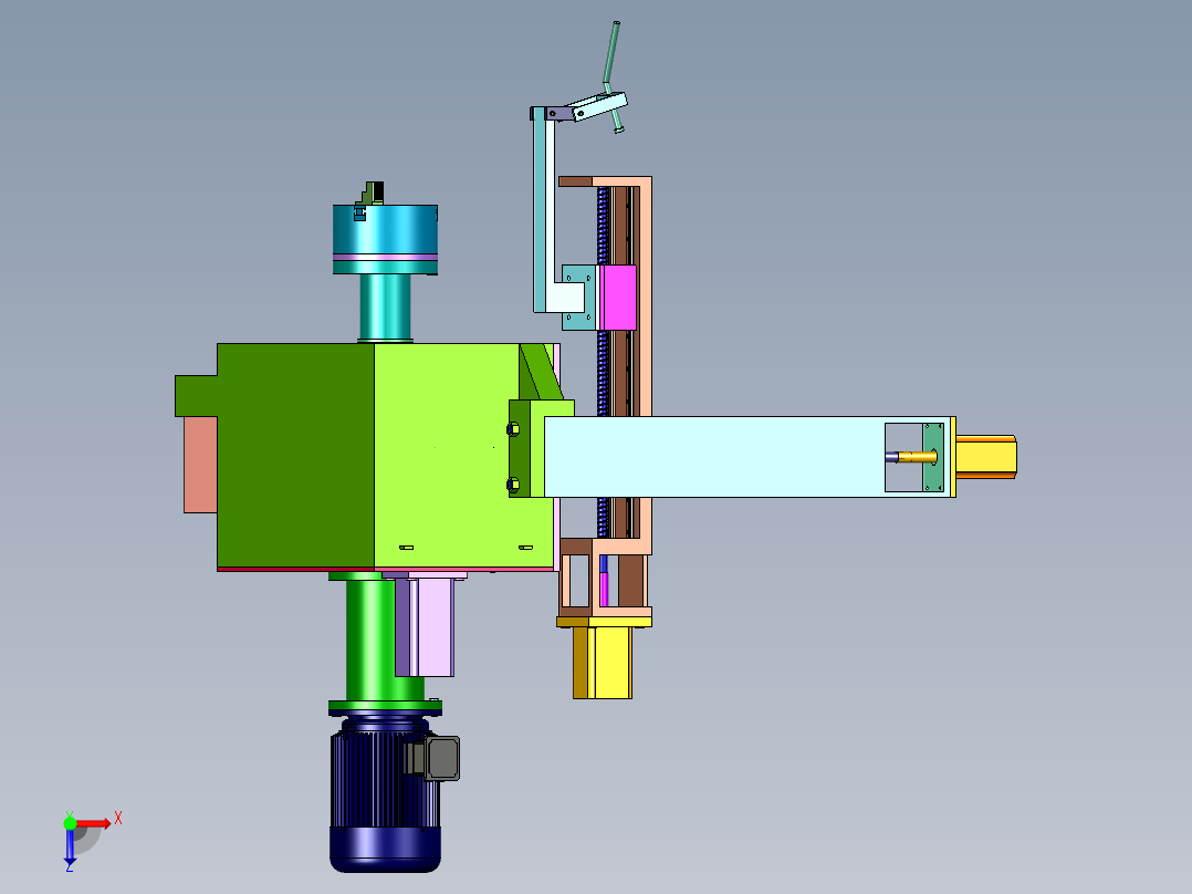 传动轴数控自动焊接专机俯视图