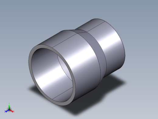 19RIV (A) 减速机：溶剂焊接插口（D）、溶剂焊接插座（D1减少）正等轴测缩略图