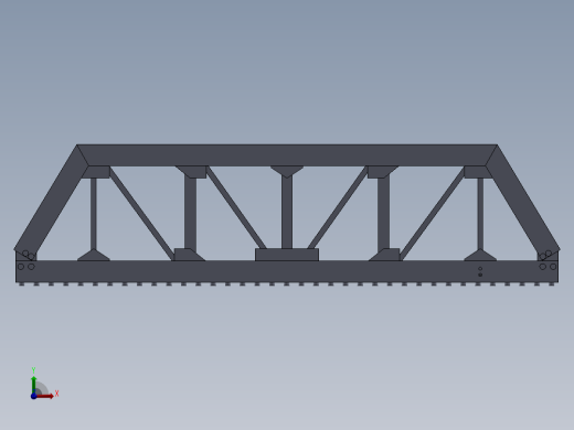 简易桁架桥模型前视缩略图