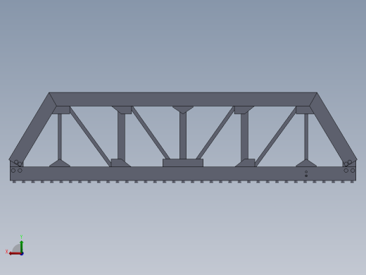 简易桁架桥模型后视缩略图