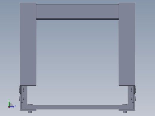 简易桁架桥模型左视缩略图