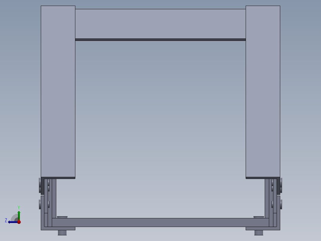 简易桁架桥模型右视图