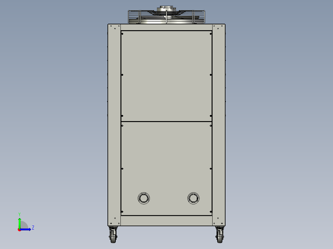 15P工业油冷机制冷液压站冷油机散热冷却器精密机械主轴油冷却冷水机左视图