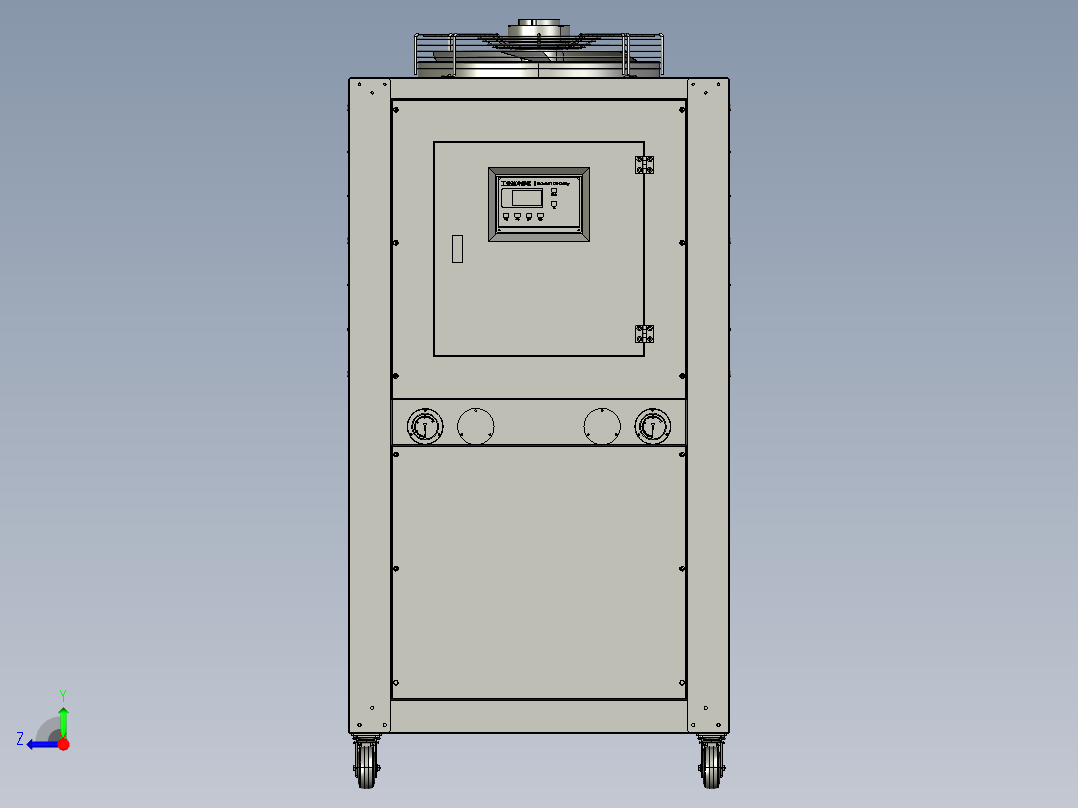 15P工业油冷机制冷液压站冷油机散热冷却器精密机械主轴油冷却冷水机右视图