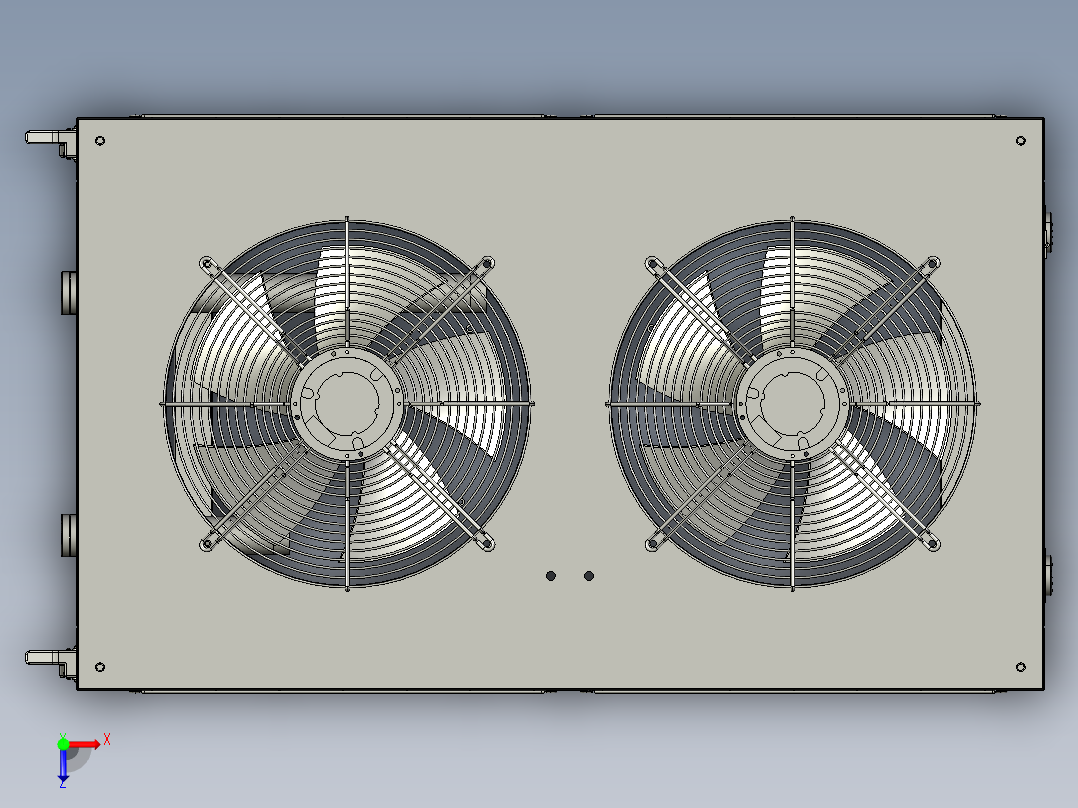15P工业油冷机制冷液压站冷油机散热冷却器精密机械主轴油冷却冷水机俯视图