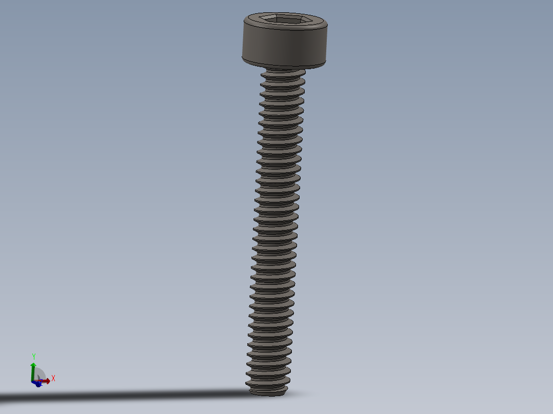 Screw_DIN_912_M1.6x12F_A2.SLDPRT公制内六角螺钉主视图
