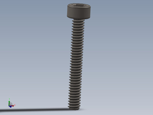 Screw_DIN_912_M1.6x12F_A2.SLDPRT公制内六角螺钉