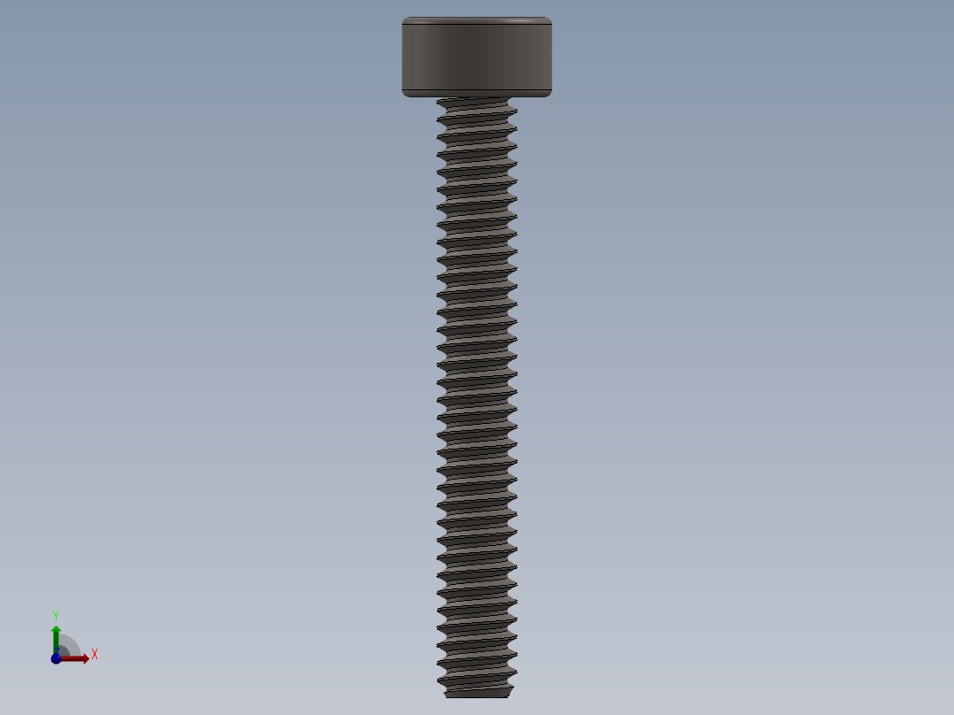 Screw_DIN_912_M1.6x12F_A2.SLDPRT公制内六角螺钉前视图