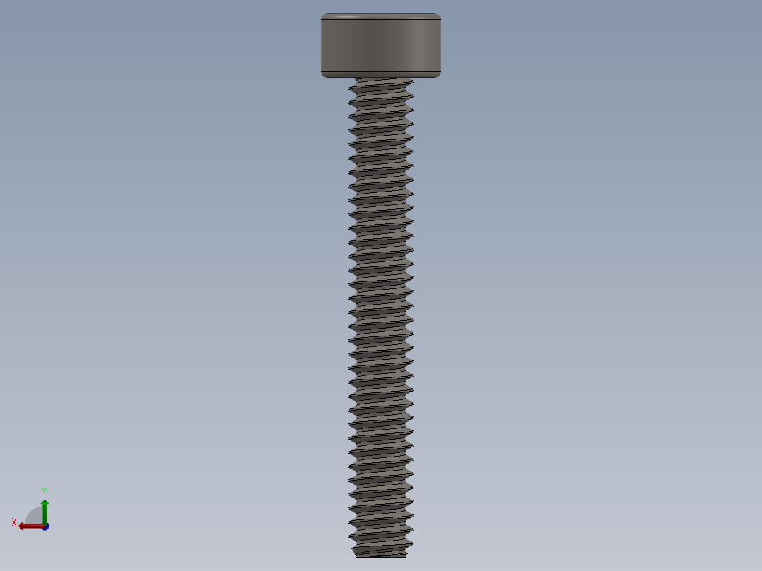 Screw_DIN_912_M1.6x12F_A2.SLDPRT公制内六角螺钉后视图