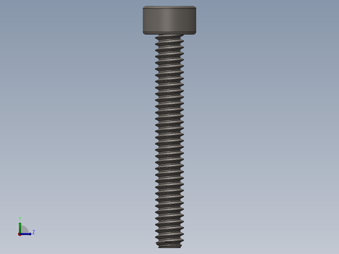 Screw_DIN_912_M1.6x12F_A2.SLDPRT公制内六角螺钉左视图