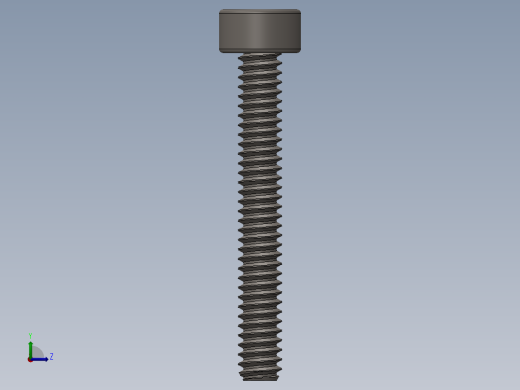 Screw_DIN_912_M1.6x12F_A2.SLDPRT公制内六角螺钉左视缩略图