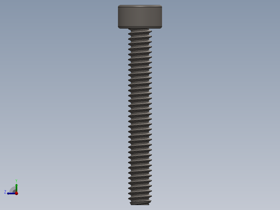 Screw_DIN_912_M1.6x12F_A2.SLDPRT公制内六角螺钉右视图