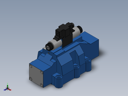 FWH-10直流线盒式电液换向阀正等轴测缩略图