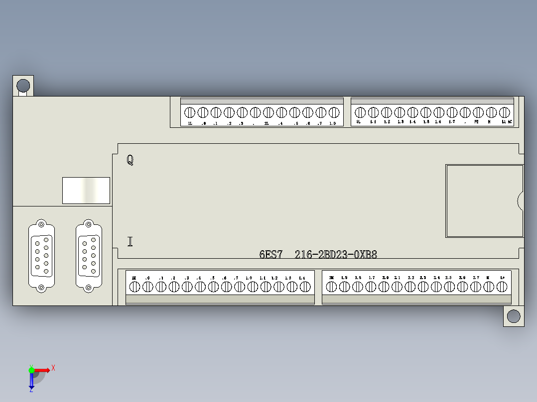 西门子电气 6ES7 216-2BD23-0XB8俯视图