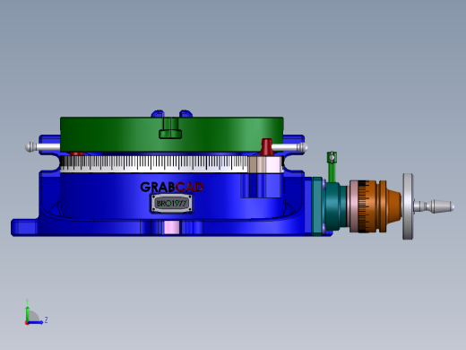 手动旋转工作台  IGES Parasolid STEP左视缩略图