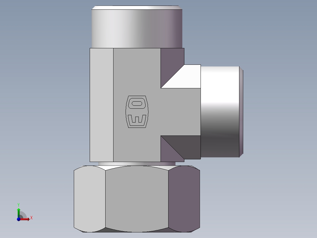 CC+CD 三通组合接头、CC-30前视图