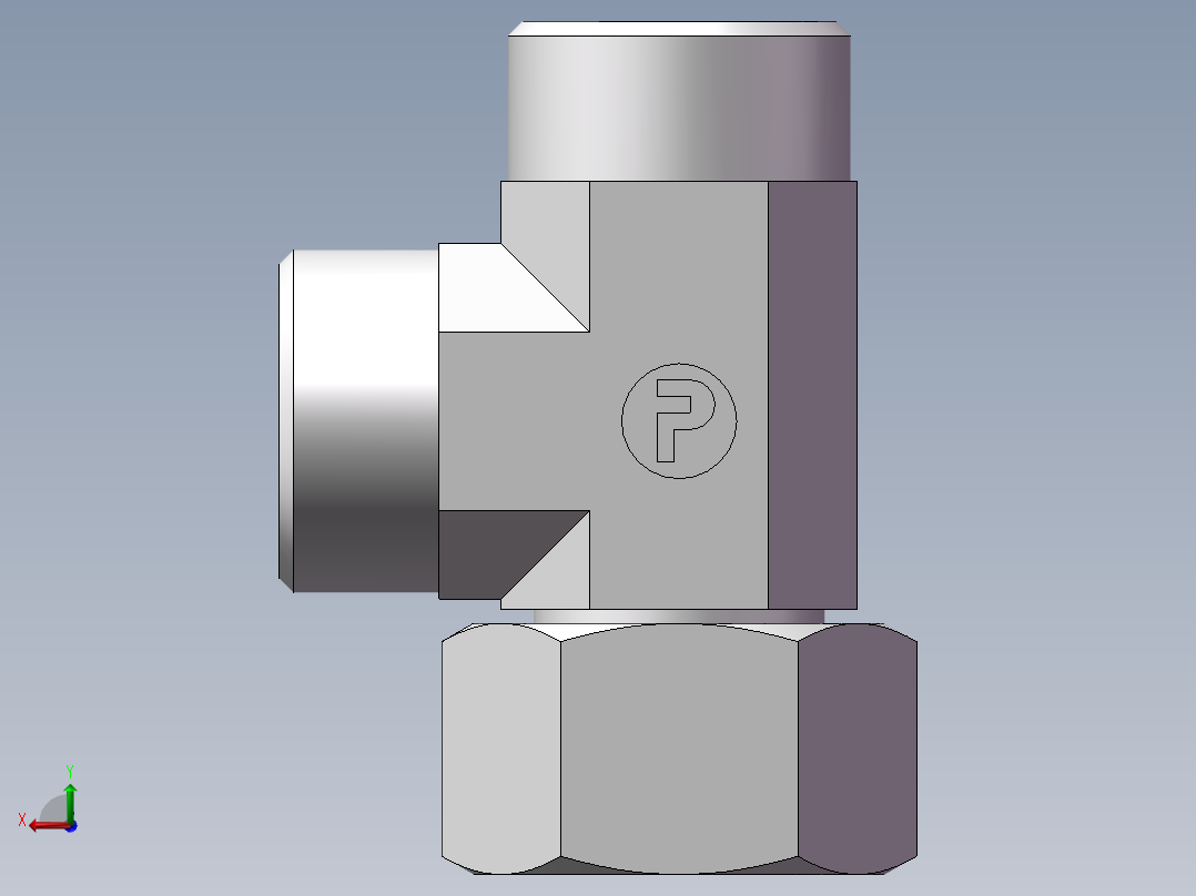 CC+CD 三通组合接头、CC-30后视图