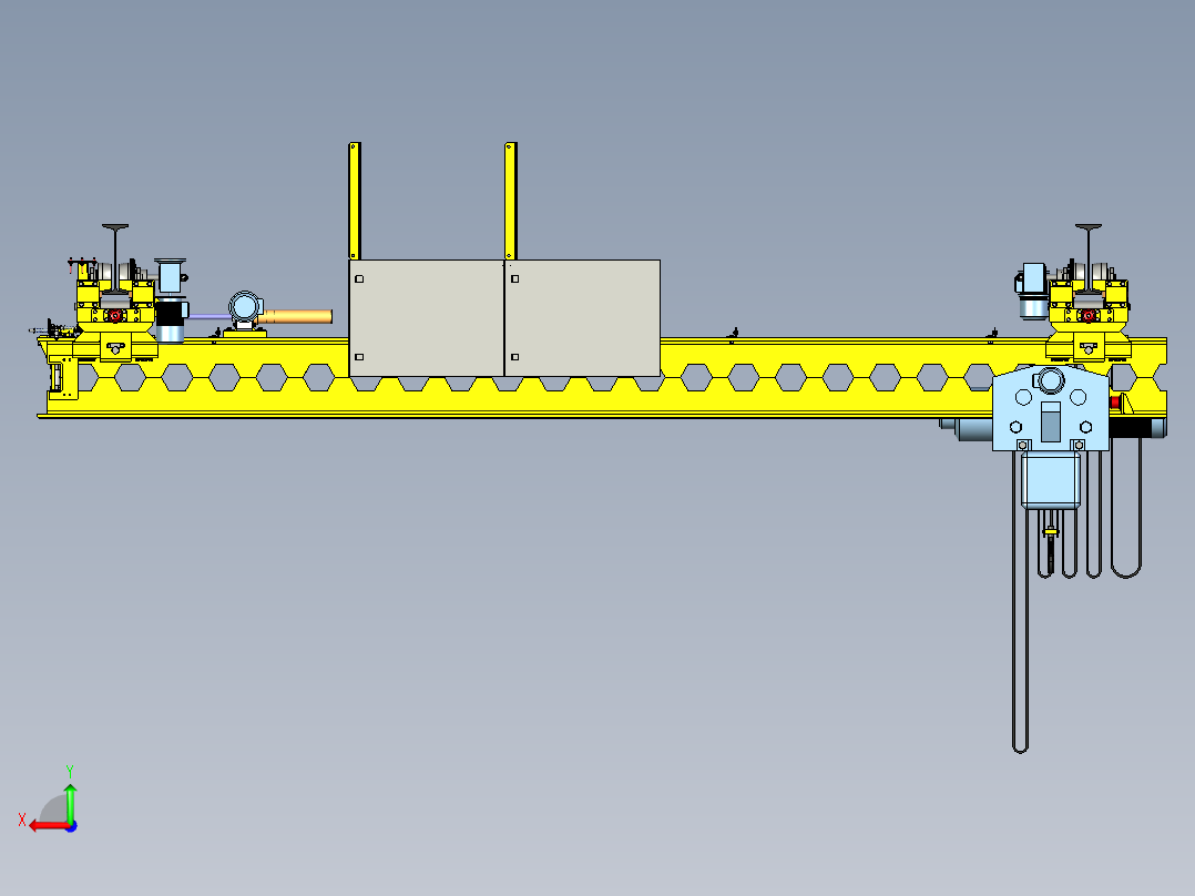 龙门吊行车后视图