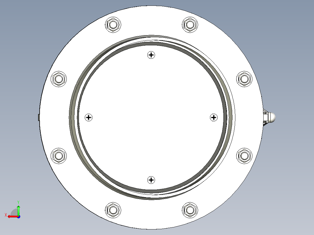 人孔manhole-dn250-1 1 STP IGS后视图