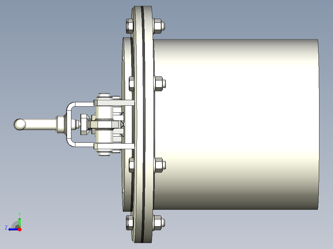 人孔manhole-dn250-1 1 STP IGS右视图