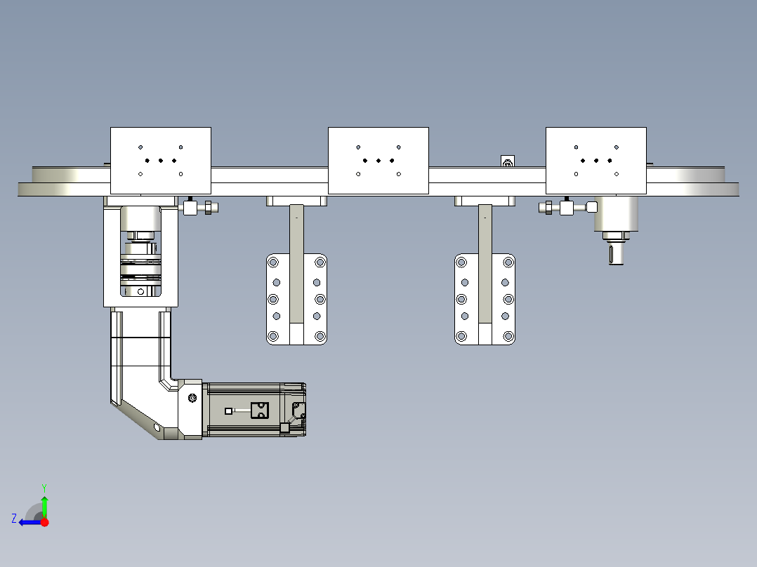 环形导轨输送线非标6工位定制右视图