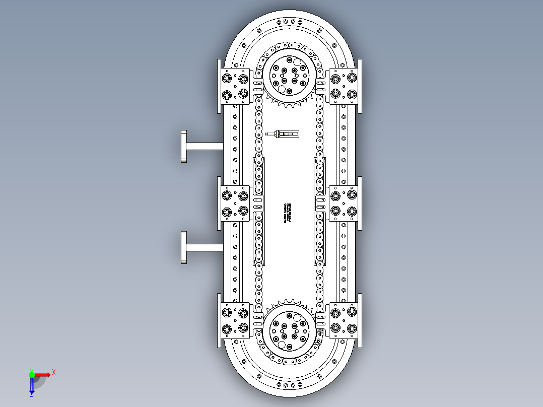 环形导轨输送线非标6工位定制俯视图