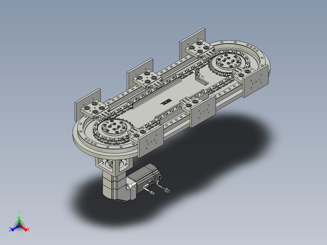环形导轨输送线非标6工位定制正等轴测图