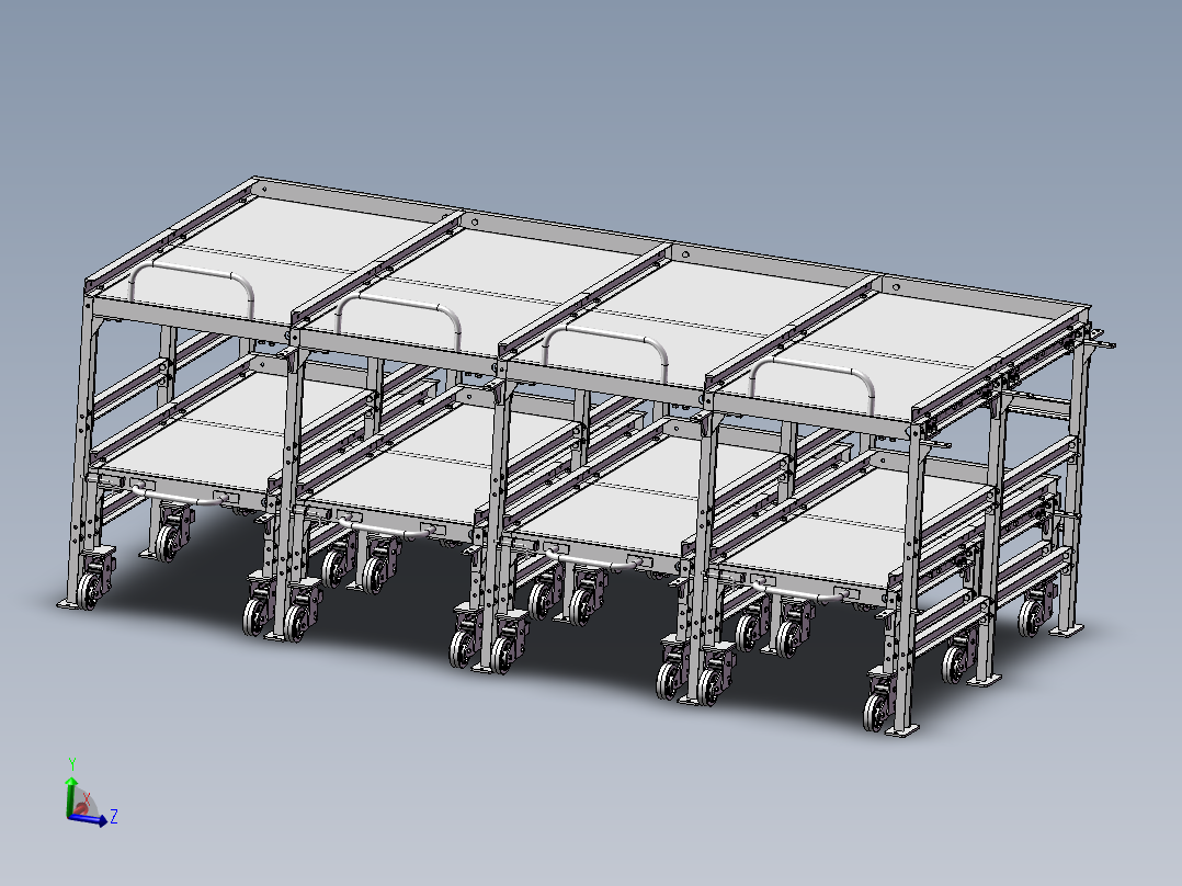 货架、单层抽屉式储物架