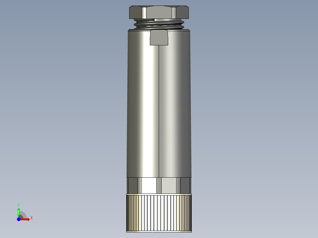 M8传感插连接器直型母插4芯前视图