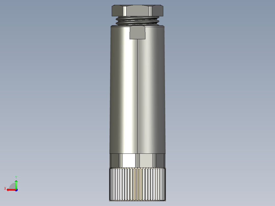 M8传感插连接器直型母插4芯后视图