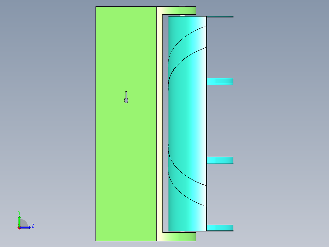 浴室旋转置物架左视图