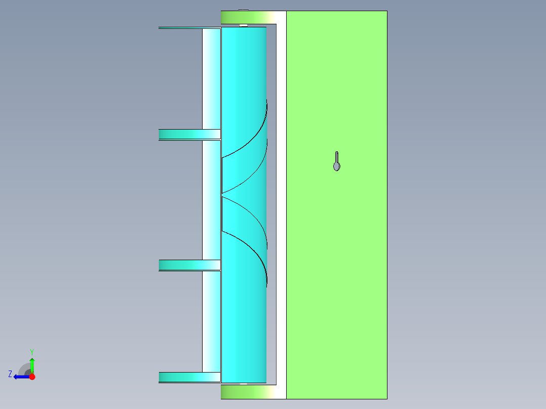 浴室旋转置物架右视图