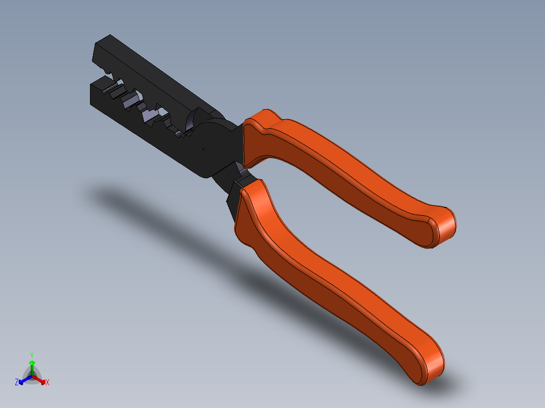 压线钳正等轴测图